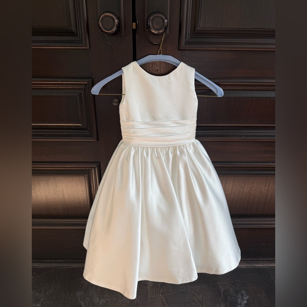 Elegant White Kids Formal Dress